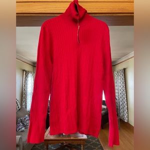 Evan Picone Red Cabel Turtleneck Sweater - size large